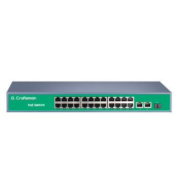 GC-B2421A Industrial 24 Ports Gigabit Network Switch for NVR IP Camera CCTV PoE