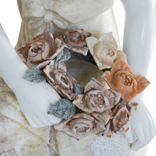 Four Vintage Inspired Marble Goddesses Luxe Sculpture Set