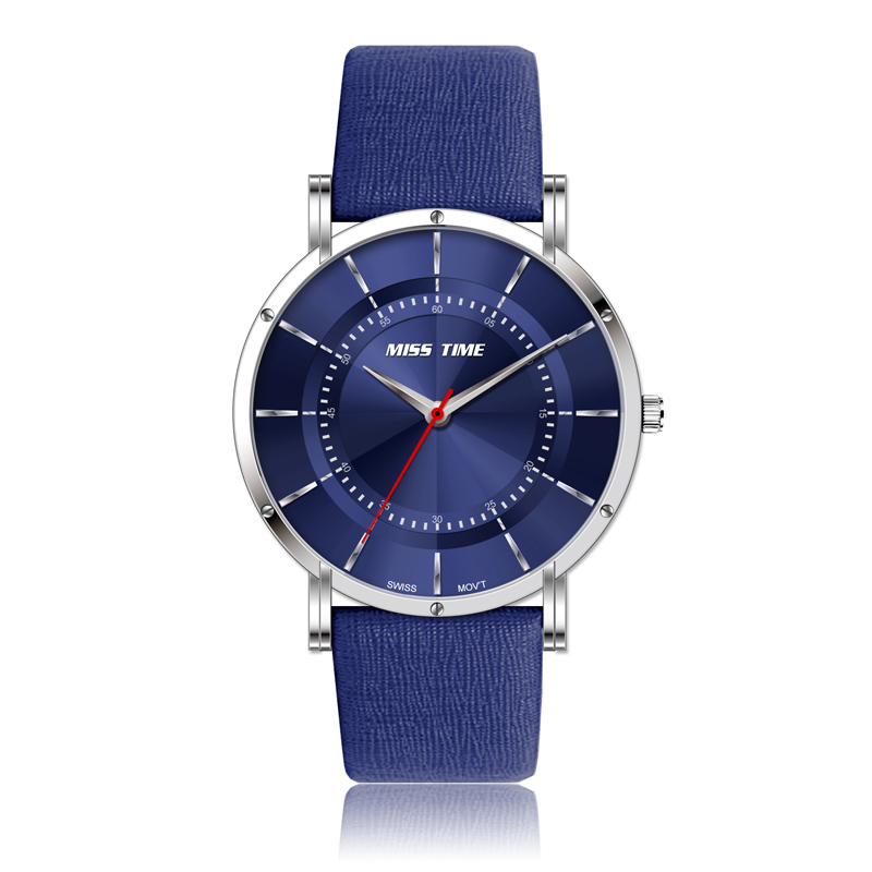 Fashion vintage leather colour quartz watch