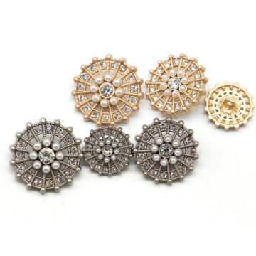 Custom Logo Resin Rhinestone Pearl Snap Buttons for Jeans, Shirts & Clothing