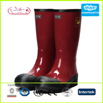 china sale Cheap Rubber Boots /chemical resistant safety shoes made of natural rubber