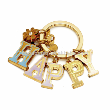 Fashion zinc alloy letters words keychain with rhinestone,metal crystal keychain,alloy keyring,metal