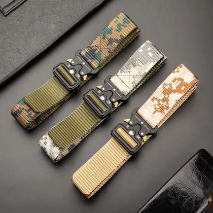 Men's Fashion Camouflage Nylon Woven Fabric Belts