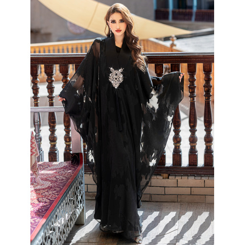 لباس ابیا دوزی مش ژاکارد با جزئیات لوکس