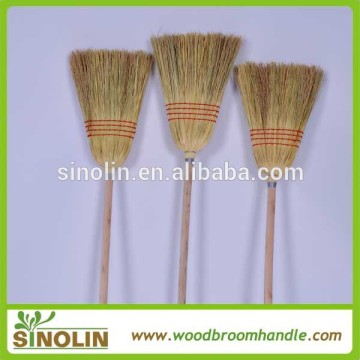 SINOLIN Household Corn Broom With Wooden Handle