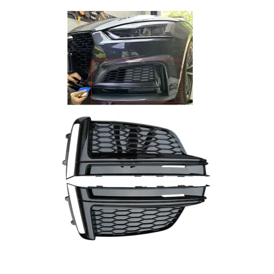 Fog Light Frame Cover Black for Audi A5/S5 2017-2019