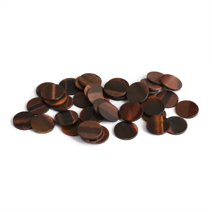 Wholesale Red Tiger Eye Stone Coin Shape Cutting