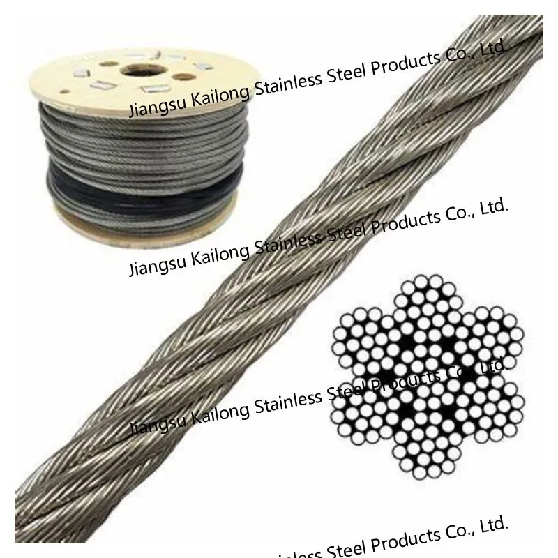6mm Stainless Steel Wire Rope with Black PVC/Nylon Coating for Sale