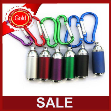 aluminium led keychain with carabiner/keychain led