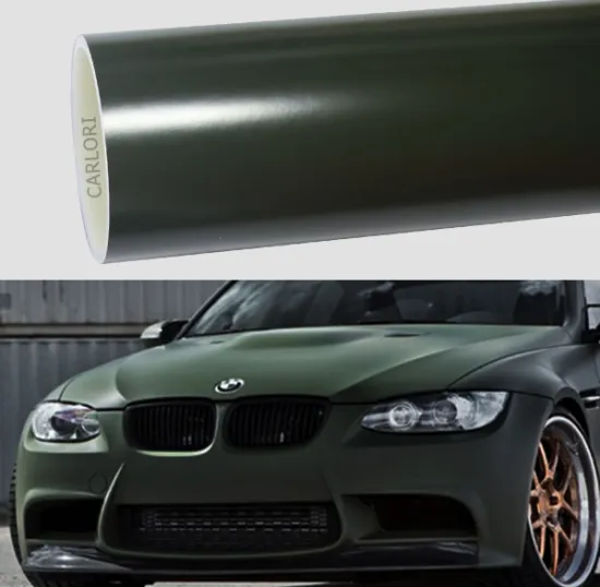 ceramic matte army green car wrap vinyl