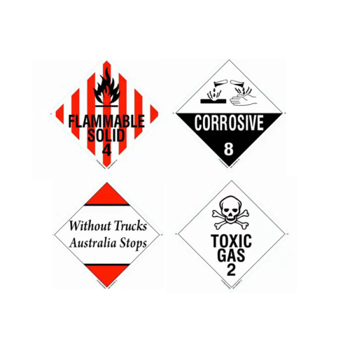 ADR Labels Industry Dangerous goods sign Manufactory