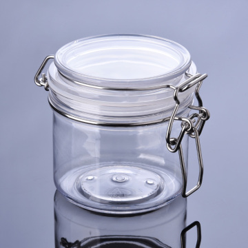 350ml Plastic Airtight Wire Clip Kilner Jar for Cosmetics