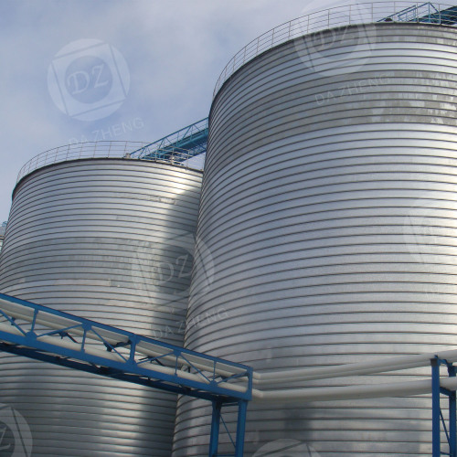 Голяма заварена стоманена плоча силоз за подаване
