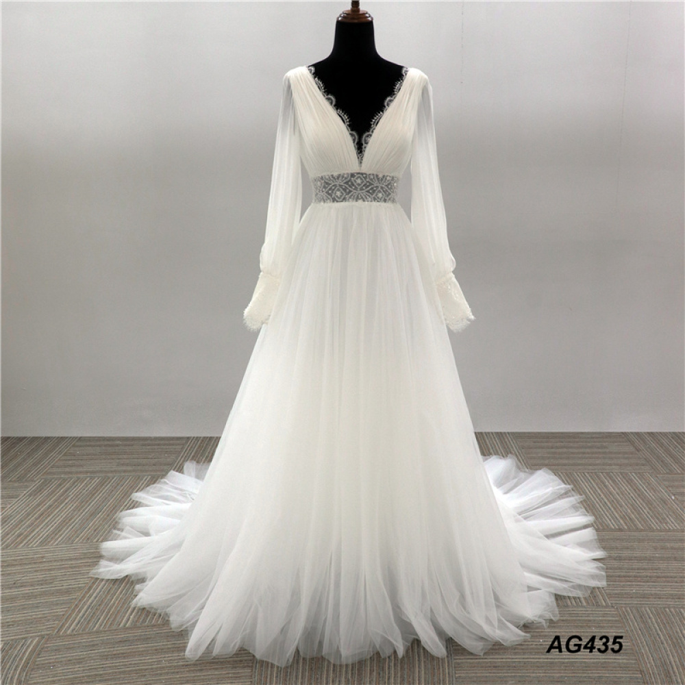 wedding dress bridal gowns long sleeve