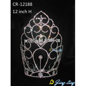 12 Inch Large Tiara Sweet Heart Pageant Crown