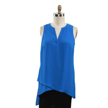 Colete feminino casual feminino decote em V