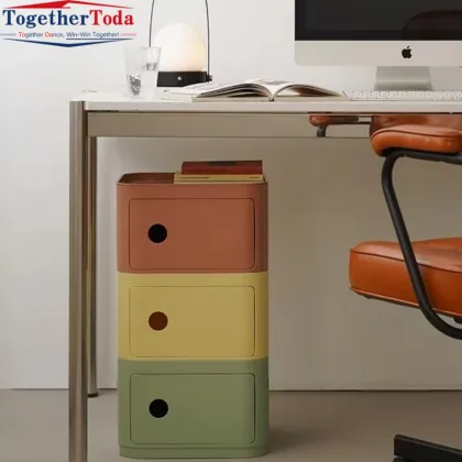 Durable Creative Home Use Storage Shelf Plastic Cabinet