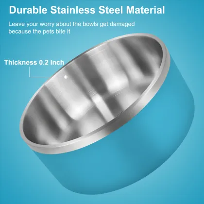 Durable Non-Skid Insulated Rubber Bottom Pet Bowl