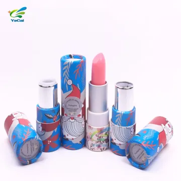 Wholesale private label custom empty paper lipstick tube, eco friendly paper tube for lip balm