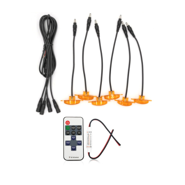 Universelle Fernbedienung Gelbes Warnsignal -Kühlergrill Fahrleuchten Kit für 12 V/24 V Autos und Lastwagen