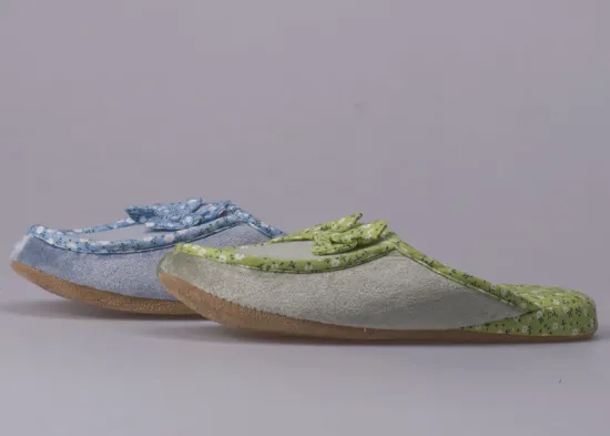 Micro Fiber Outsole Lightweight Womens House Slippers With Bow