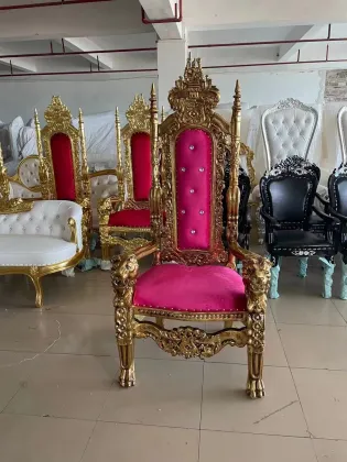 Golden Luxury Royal Bridal Wedding Throne Chairs: The Ultimate Symbol of Elegance