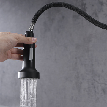 Cymysgydd Du Matte Faucet Cegin Trin Sengl