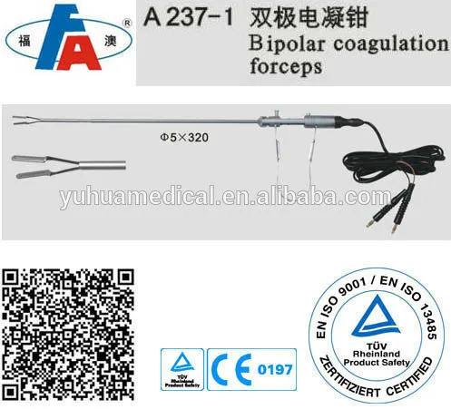Bipolar coagulation with cable, Laparoscopy instruments