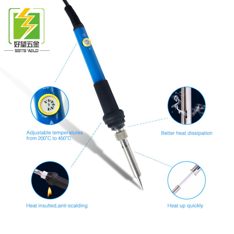 30PCS Soldering Iron Kit: Comprehensive 60W Adjustable Temperature Soldering Tools Set for Electronics Projects