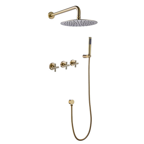 Antique Brass banyo tatlong hawakan shower fixtures.