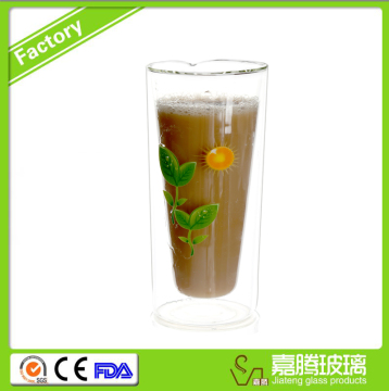 Manufacturer of promotional personalized no double high borosilicate glass cup