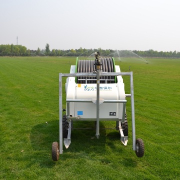 Independently developed, water turbine driven, energy-saving sprinkler irrigation machine Aquago II 60-120