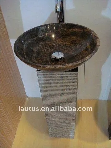 KASA-NATURA-DE-L travertine pedestal sink