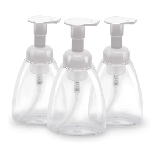 wholesale 250ml 300ml empty plastic hand foaming dispenser soap pump face body wash facial bottle