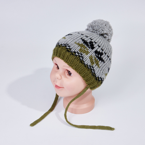 Sombrero de tejido de tejido de invierno para niños gorro de gorro