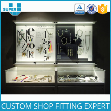 Brand Store Wood Stainless Steel Necklace Stand Holder Bracelet Display