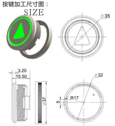 elevator parts kone lift button,elevator button,Kone push button