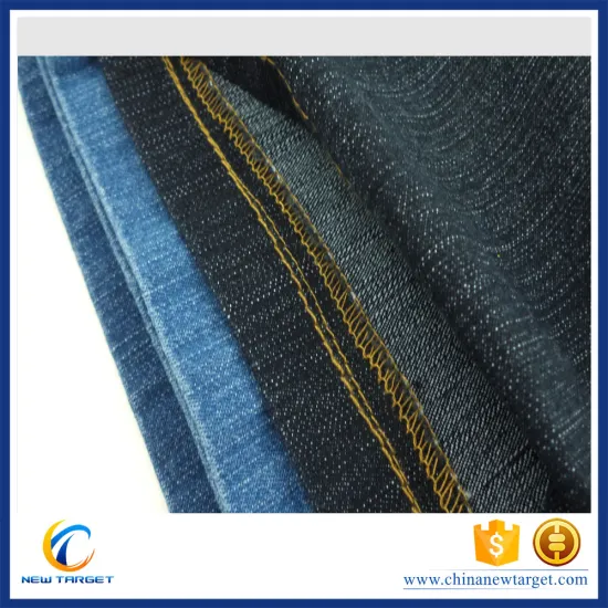 Cotton polyester stretch spandex raw denim fabric
