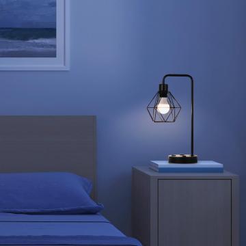 Industrial Table Lamp with Charging Ports