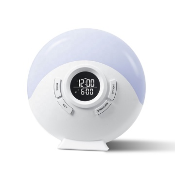 Smart Wake Up Light: FM Radio Digital Alarm Clock for Home Decoration