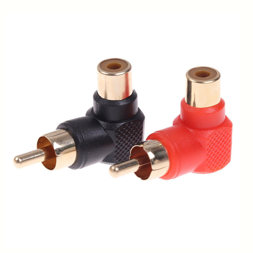 R/A Connector RCA Male to RCA Female Plug