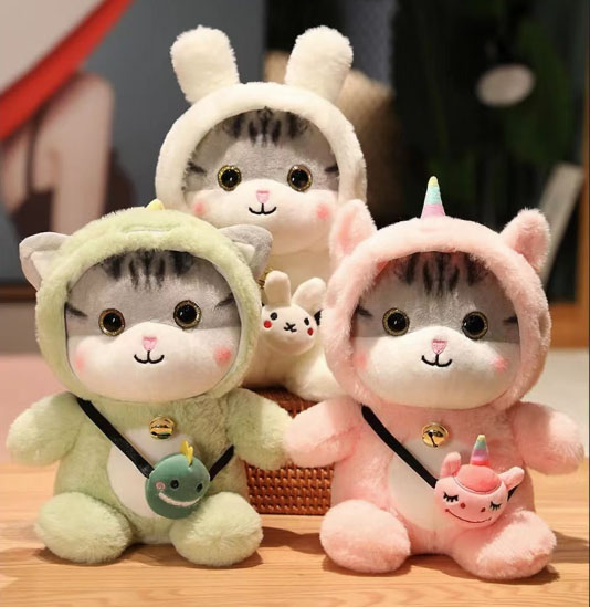 Soft cute hat cat plush toy