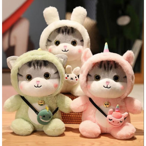 Soft cute hat cat plush toy