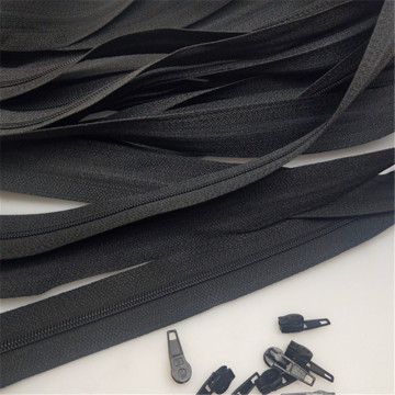 3# Bulk Nylon Coil Zippers with Zipper Sliders Black Yard Zippers Wholesale For DIY home Craft Sewing Garment Accessories