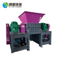 Double roller shaft plastic recycling shredder machine