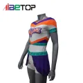 Uniformes de torcida de torcida de tecido metálico personalizado
