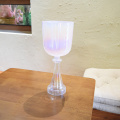 Q're Pearl Pink Crystal Singing Grail Crystal Singing Chalice 6.25''