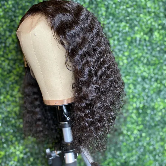Deep Wave Bob Wig Human Hair Hd Full Transparent Lace Front Wig Cheap Raw Indian Virgin Human Hair Lace Frontal Wig For Women