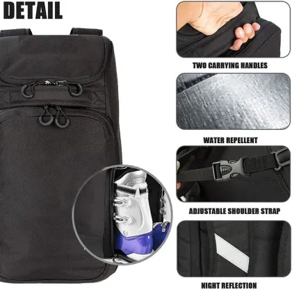 Lightweight Ski Boots Backpack and Durable Snowboarding Luggage