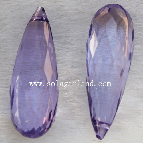 Sparking Transparent Acrylic Faceted Teardrop Pendant Charm Beads